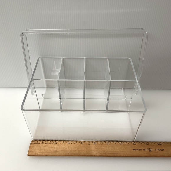 VINTAGE Acrylic Brush Caddy Handle Clear - Picture 8 of 10
